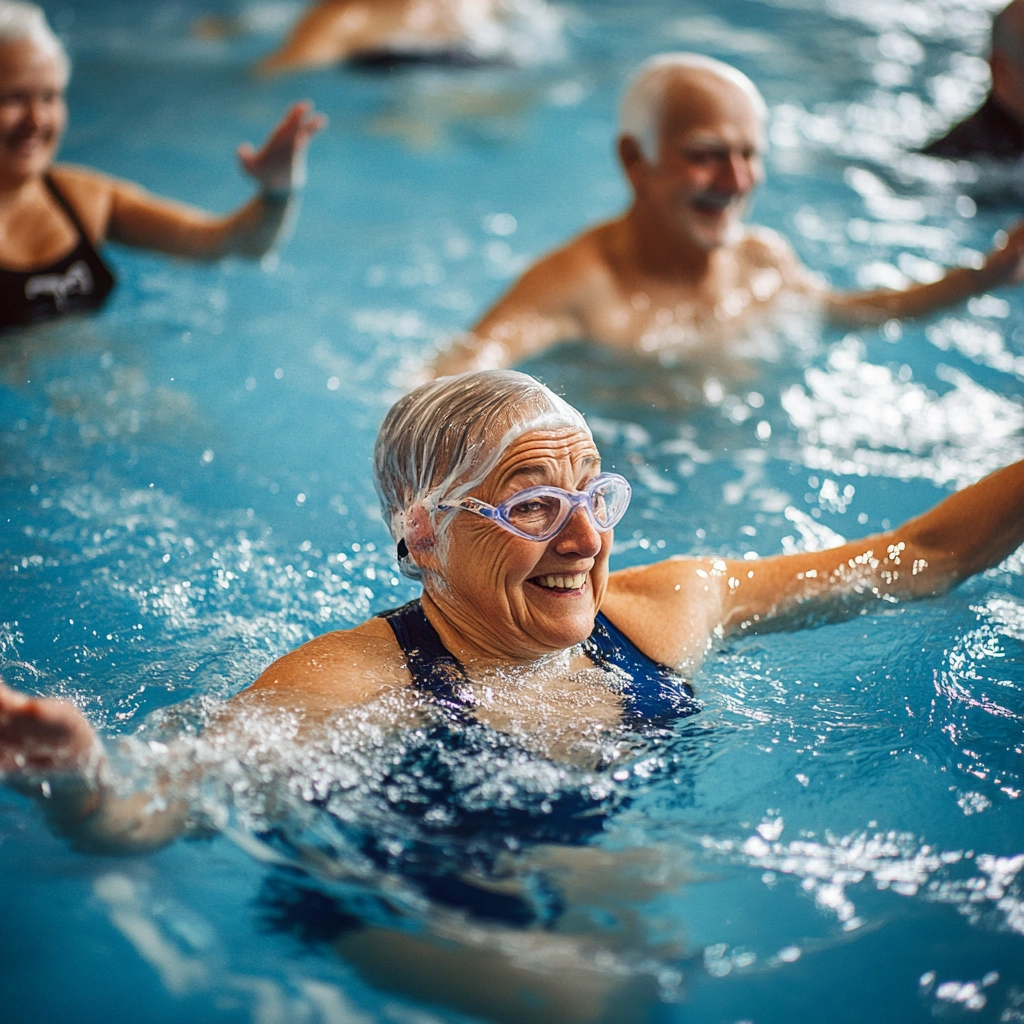 Заняття з водної гімнастики для літніх людей